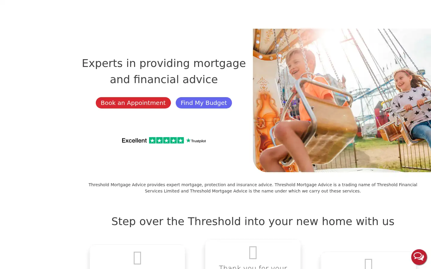 Screenshot of thresholdmortgages.com