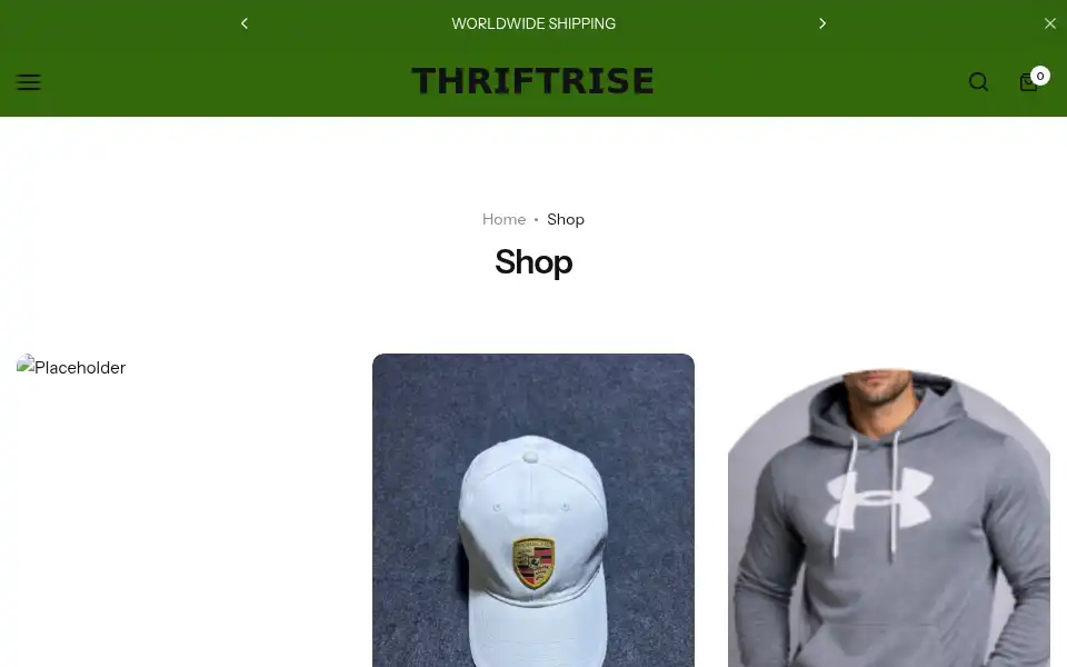 Screenshot of thriftrise.com
