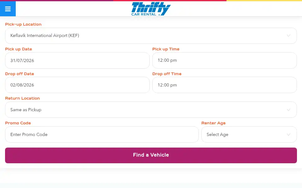 Screenshot of thrifty.is
