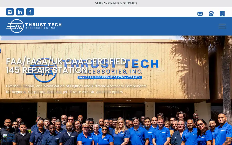 Screenshot of thrusttech.com