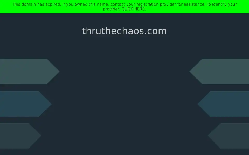 Screenshot of thruthechaos.com