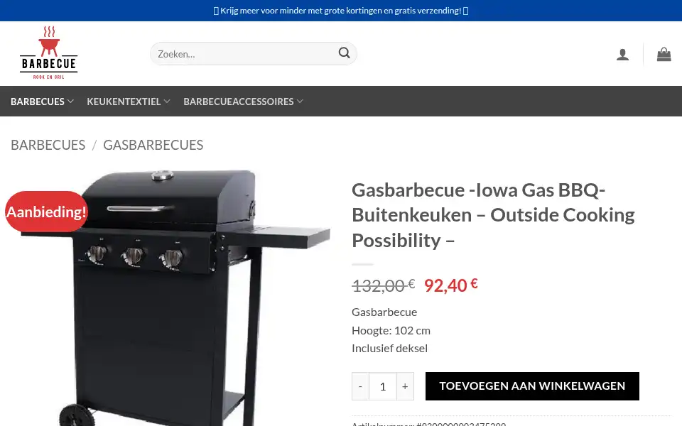 Screenshot of thuisbbq.com