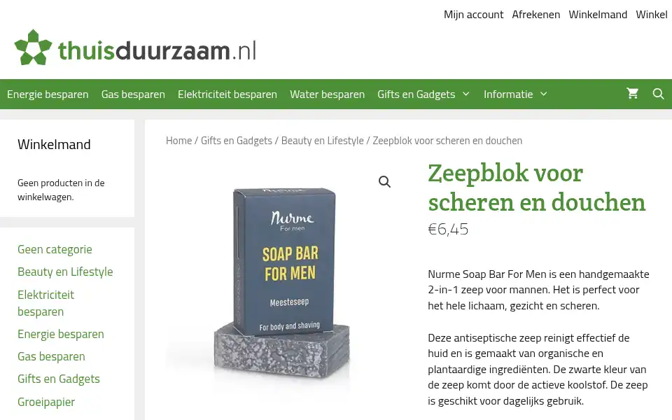 Screenshot of thuisduurzaam.nl