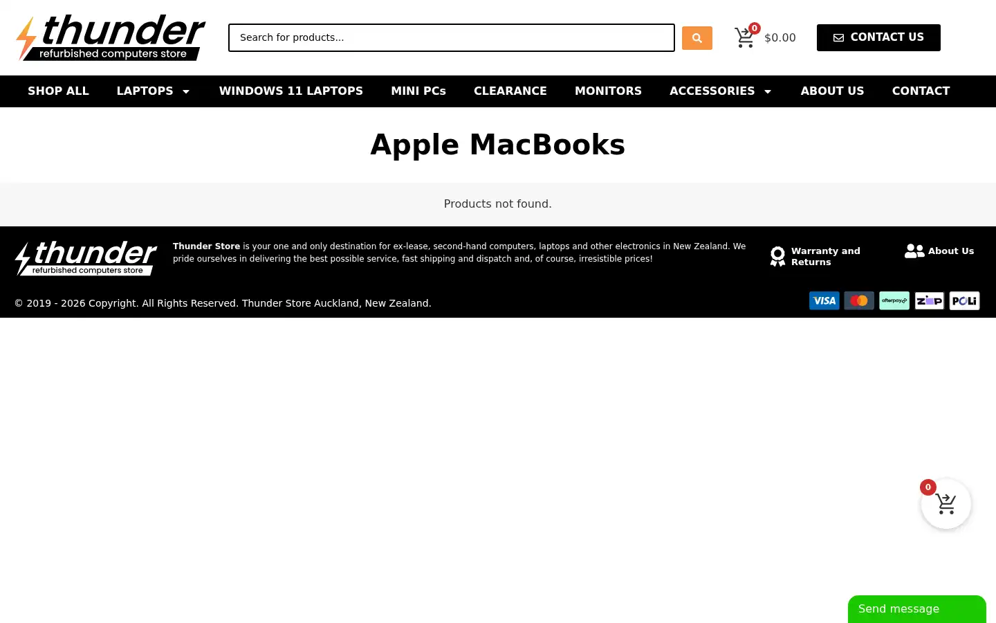 Screenshot of thunderstore.nz