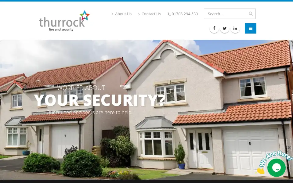 Screenshot of thurrockfireandsecurity.com
