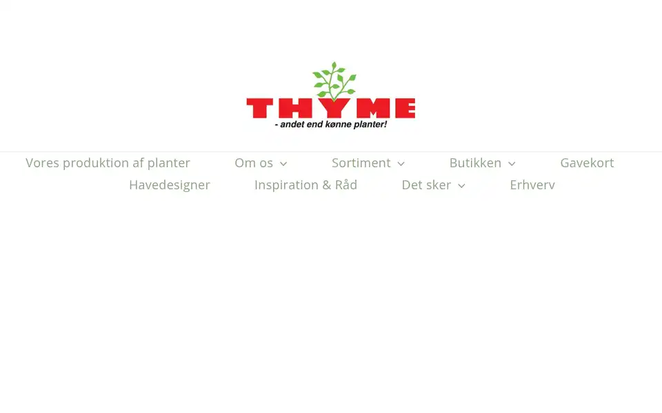 Screenshot of thymes.dk