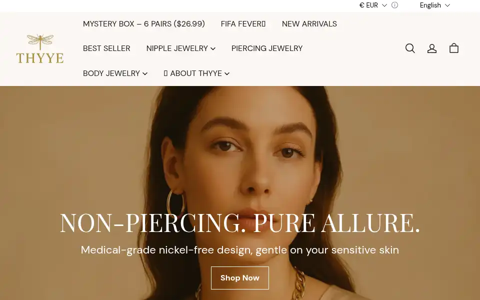 Screenshot of thyye.com