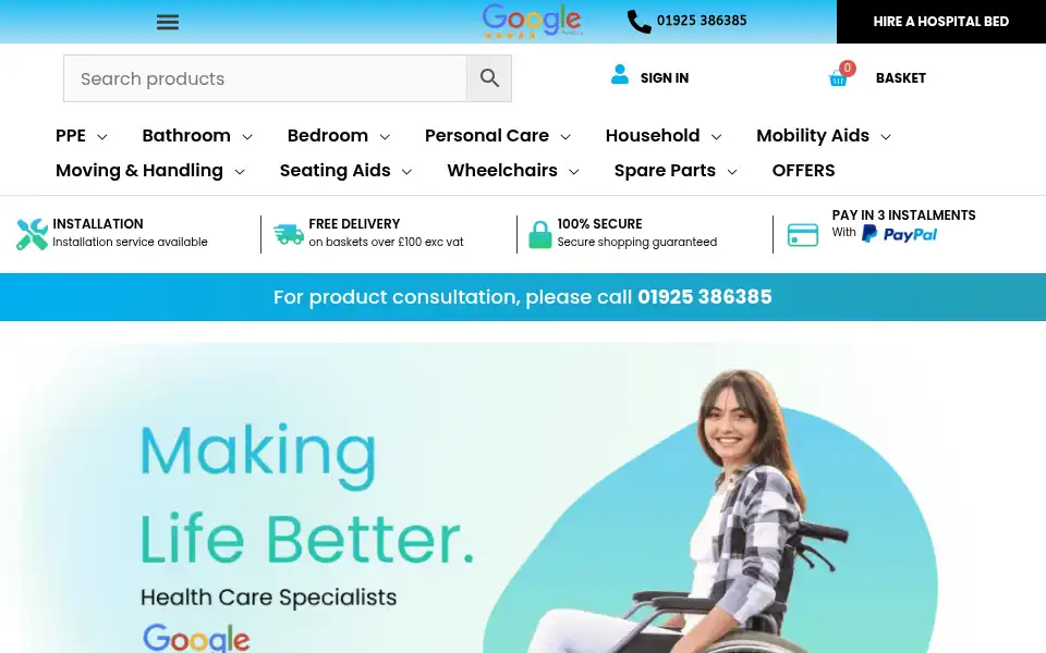 Screenshot of tiacare.co.uk