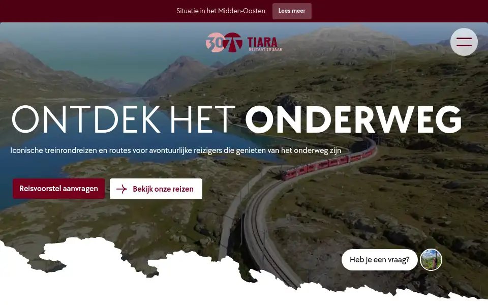 Screenshot of tiaratours.nl