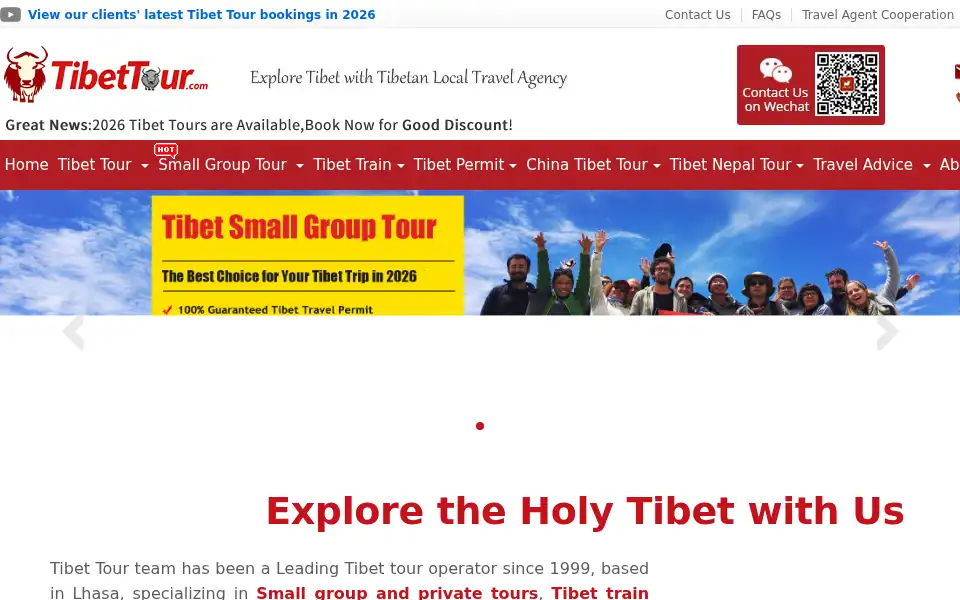 Screenshot of tibettour.com
