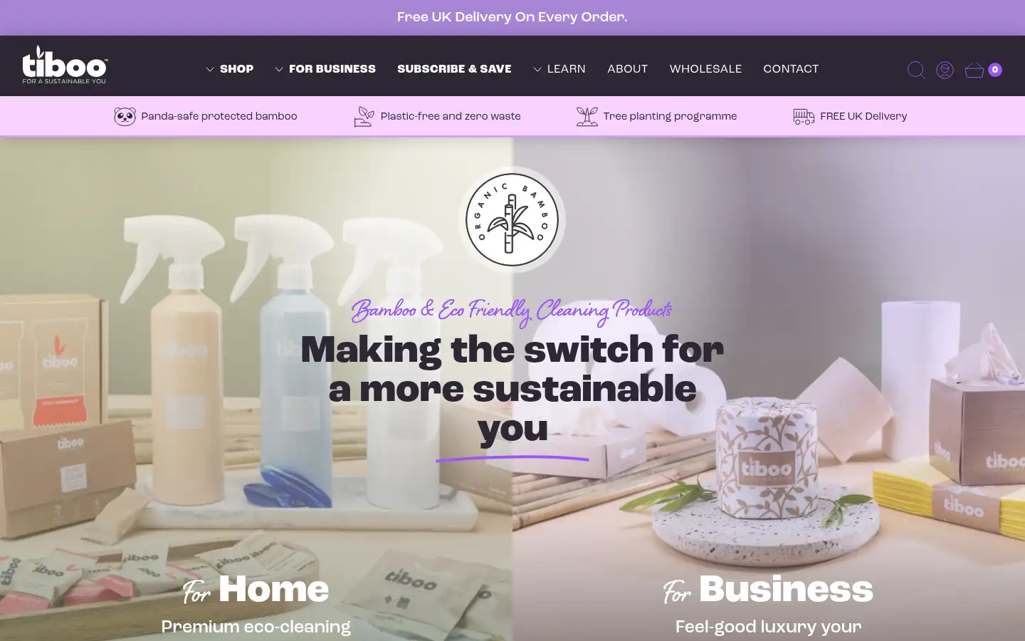 Screenshot of tiboo.co.uk