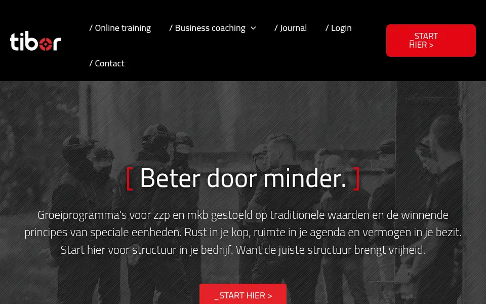 Screenshot of tibor.nl