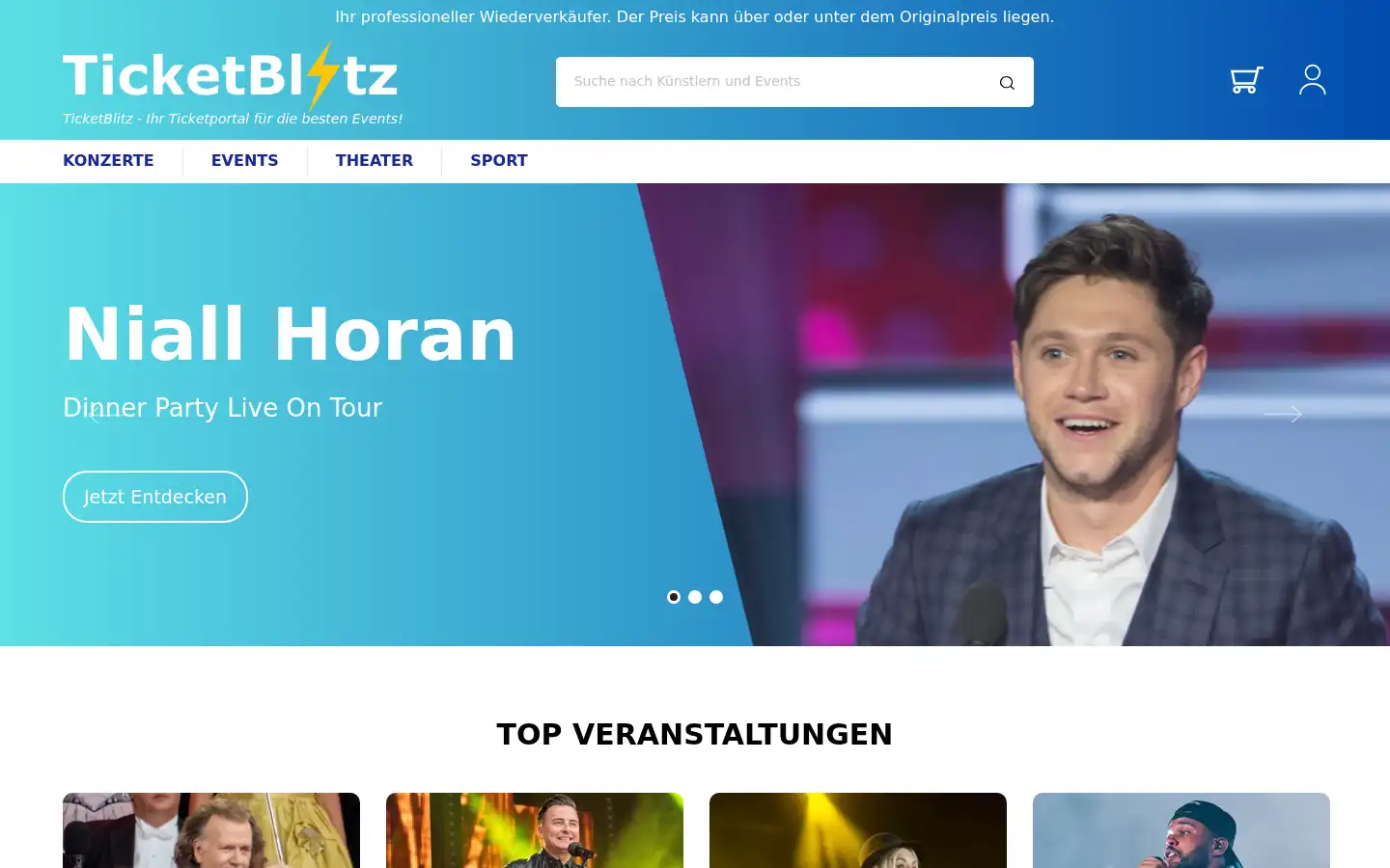 Screenshot of ticketblitz.de