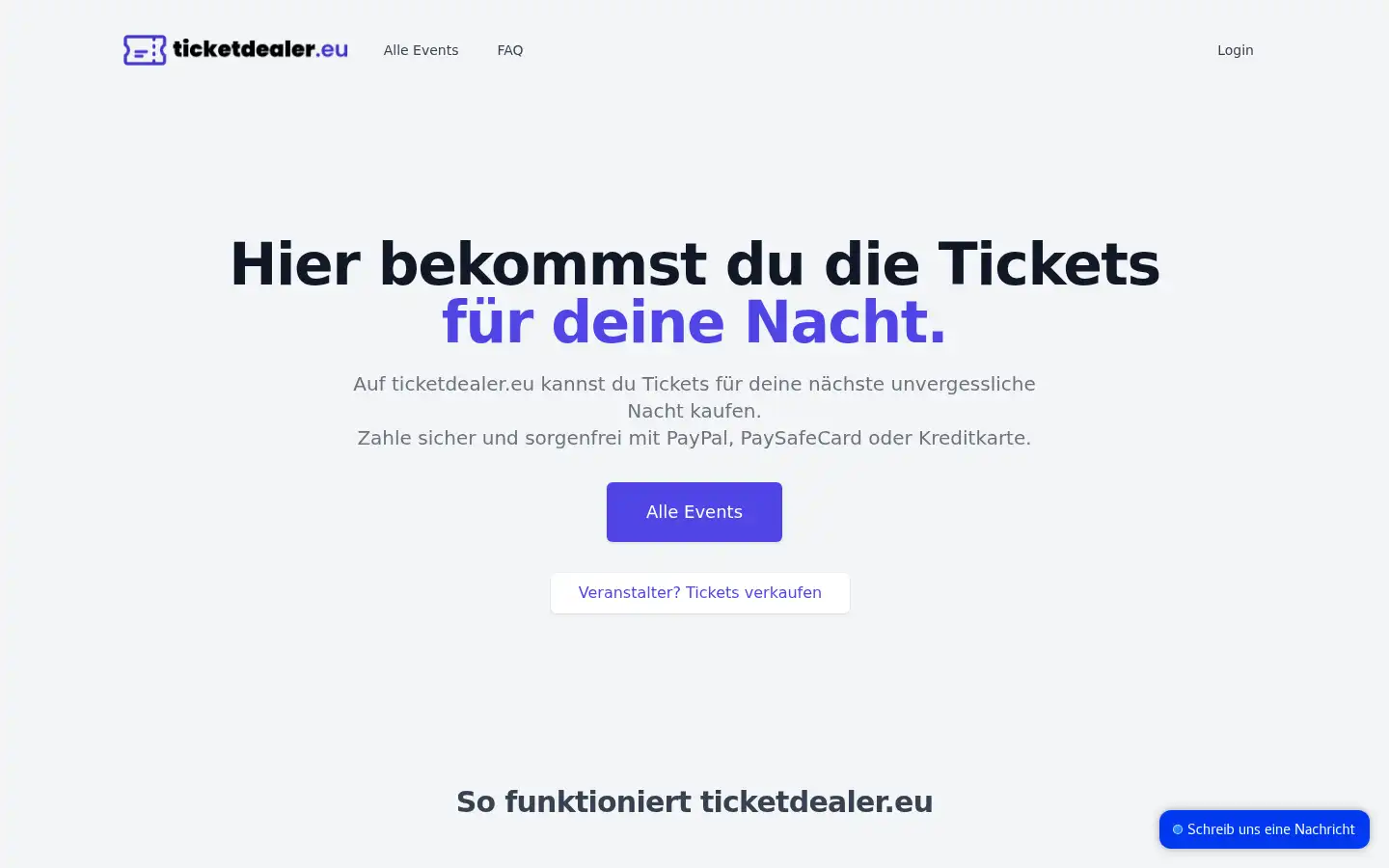 Screenshot of ticketdealer.eu
