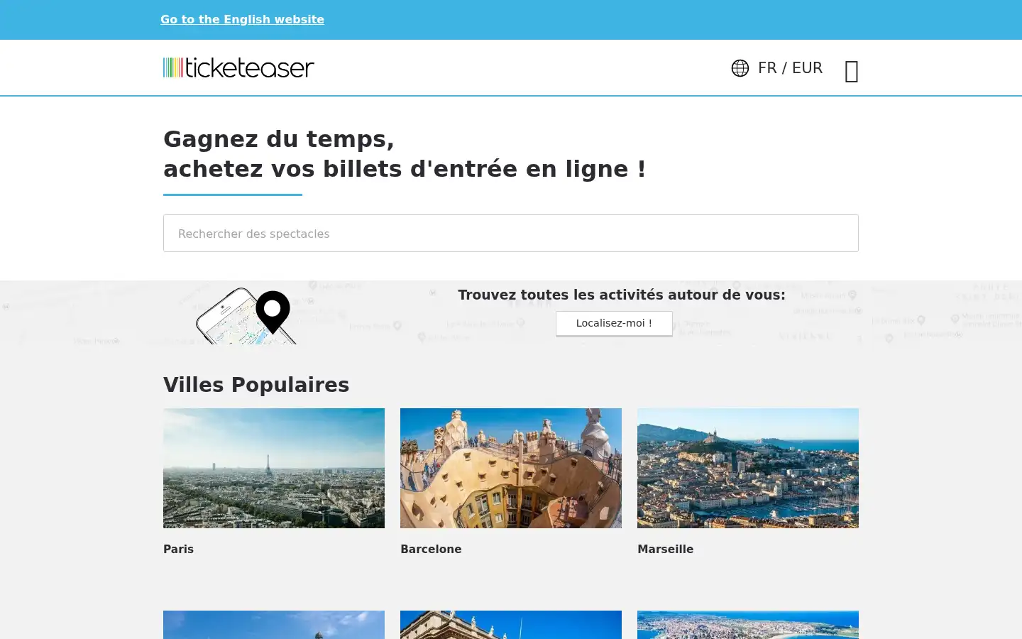Screenshot of ticketeaser.com