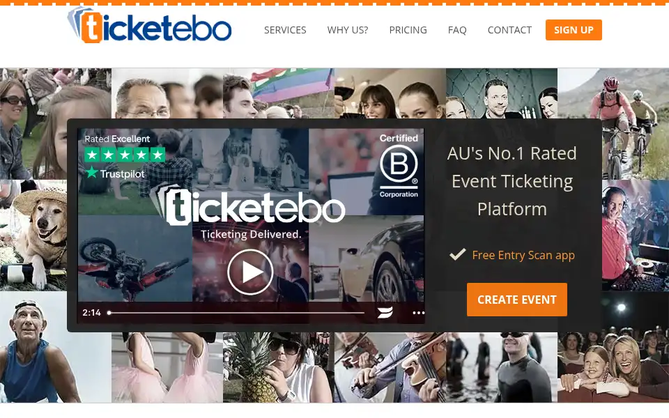 Screenshot of ticketebo.com.au