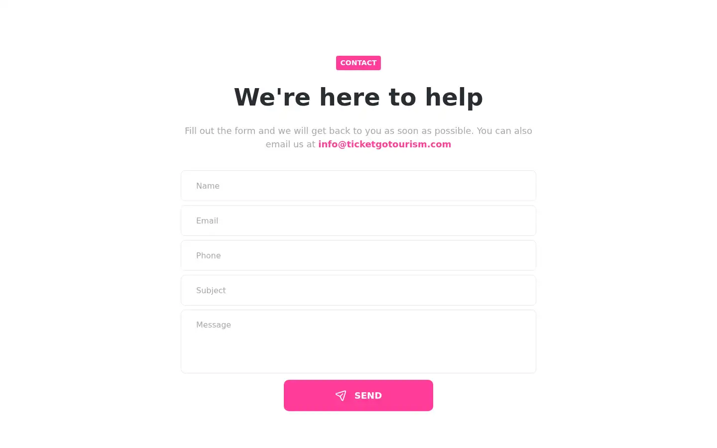 Screenshot of ticketgotourism.com