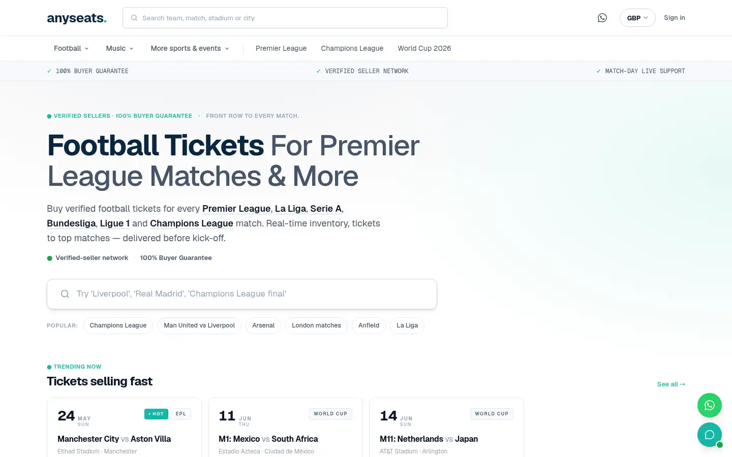 Screenshot of ticketgum.com
