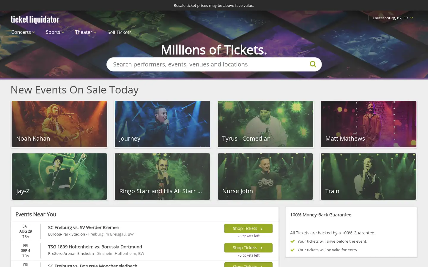 Screenshot of ticketliquidator.com