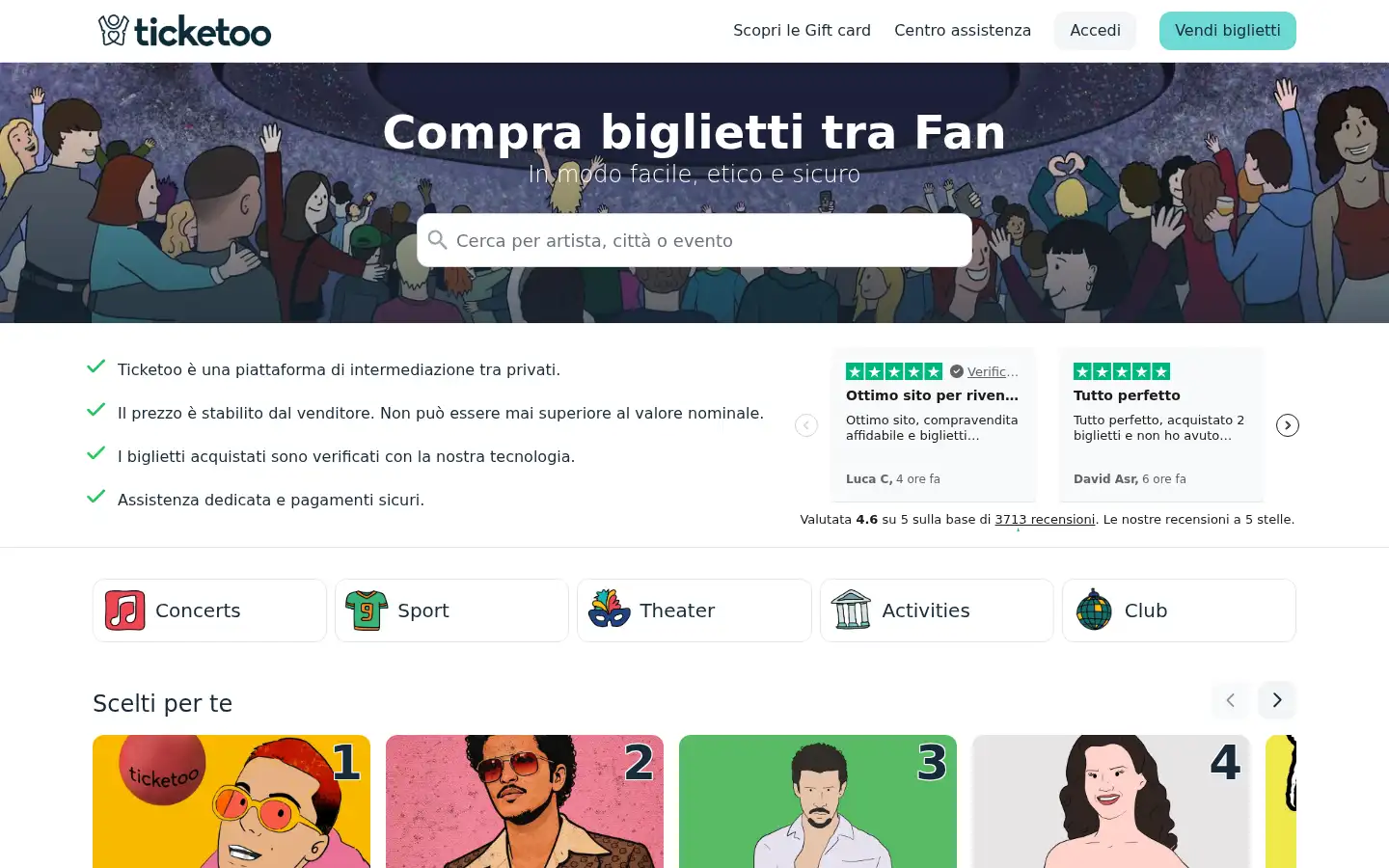 Screenshot of ticketoo.it