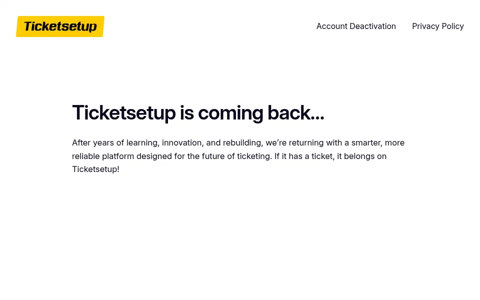 Screenshot of ticketsetup.com