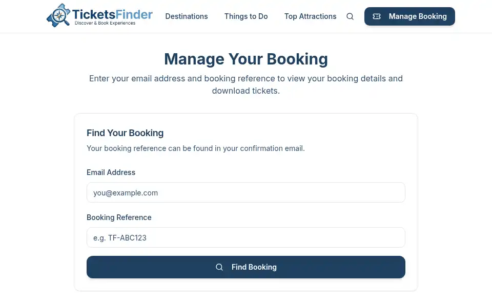 Screenshot of ticketsfinder.com