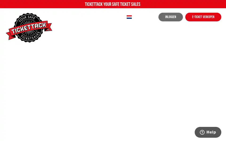 Screenshot of tickettack.nl