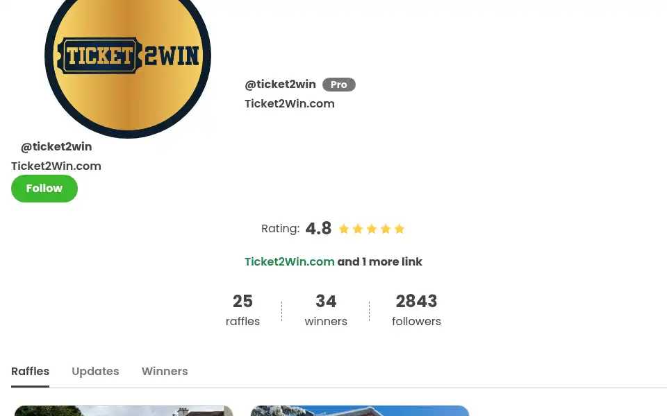 Screenshot of tickettowin.co.uk