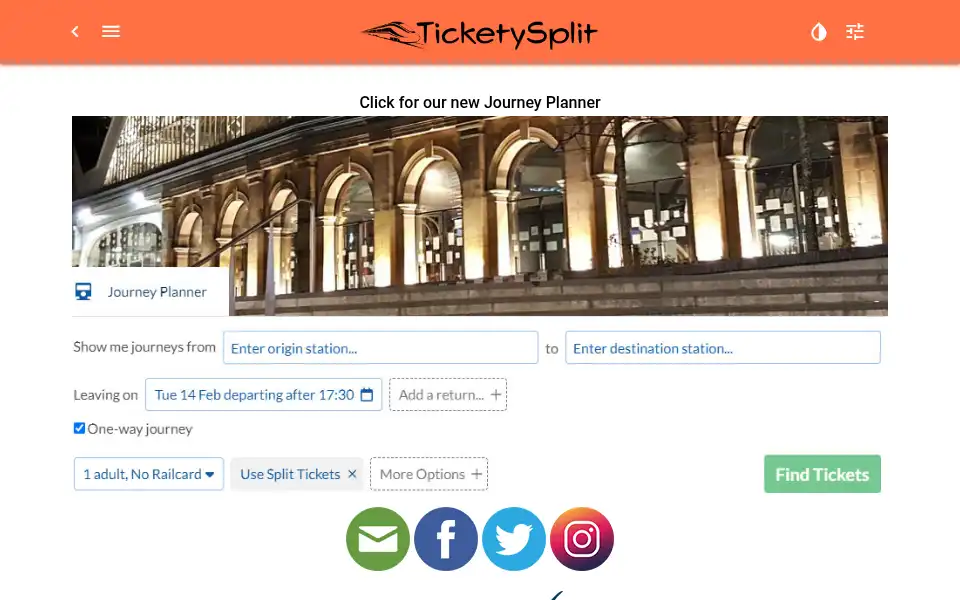 Screenshot of ticketysplit.co.uk