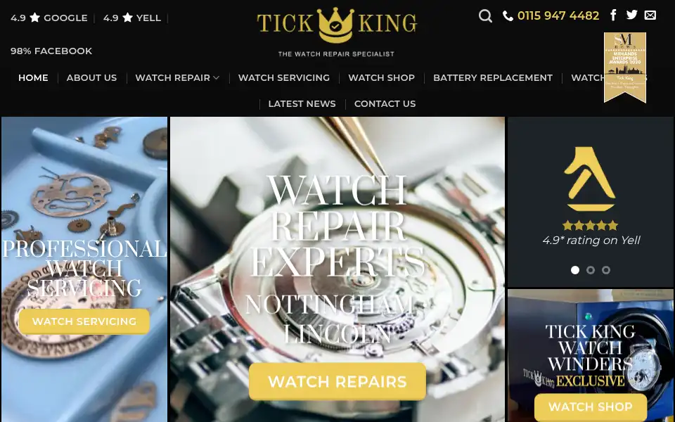 Screenshot of tickking.co.uk