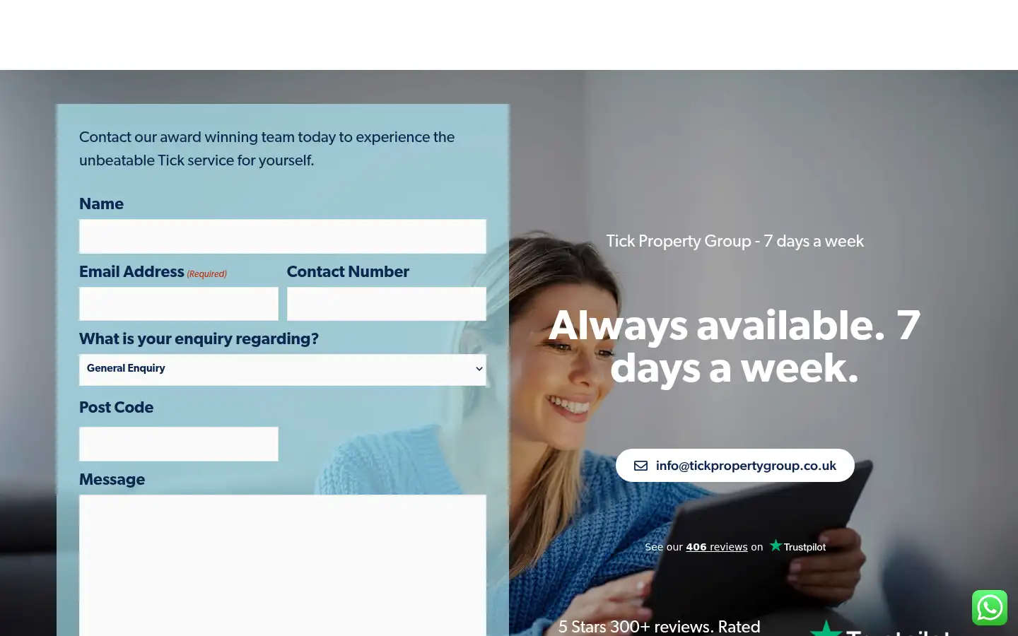 Screenshot of tickpropertygroup.co.uk