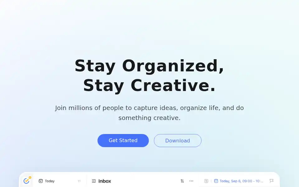 Screenshot of ticktick.com