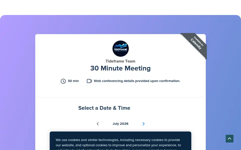 Screenshot of tideframe.org