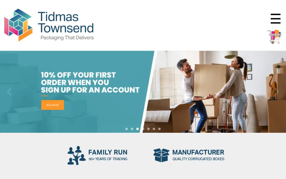 Screenshot of tidmastownsend.co.uk