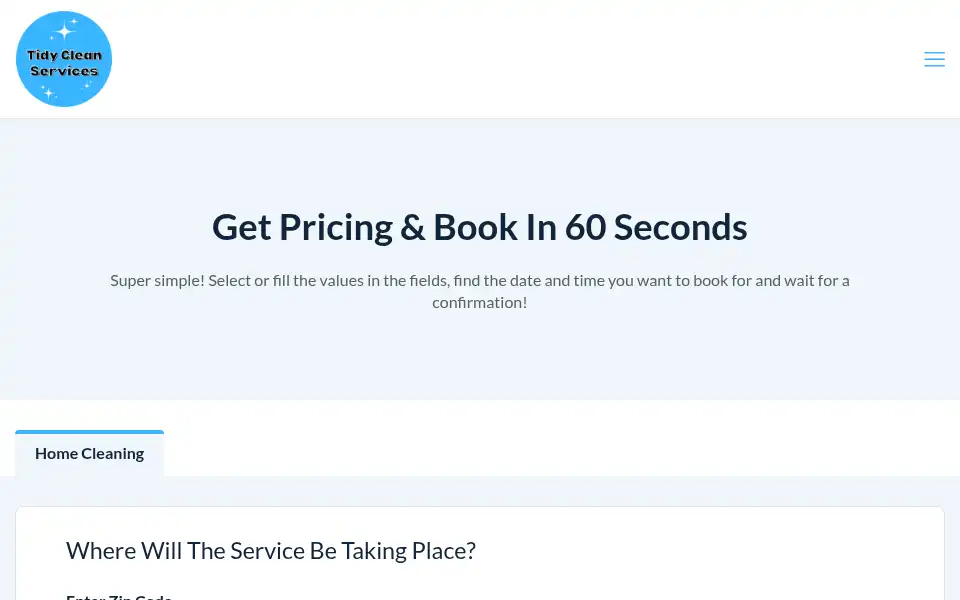 Screenshot of tidyclean.services