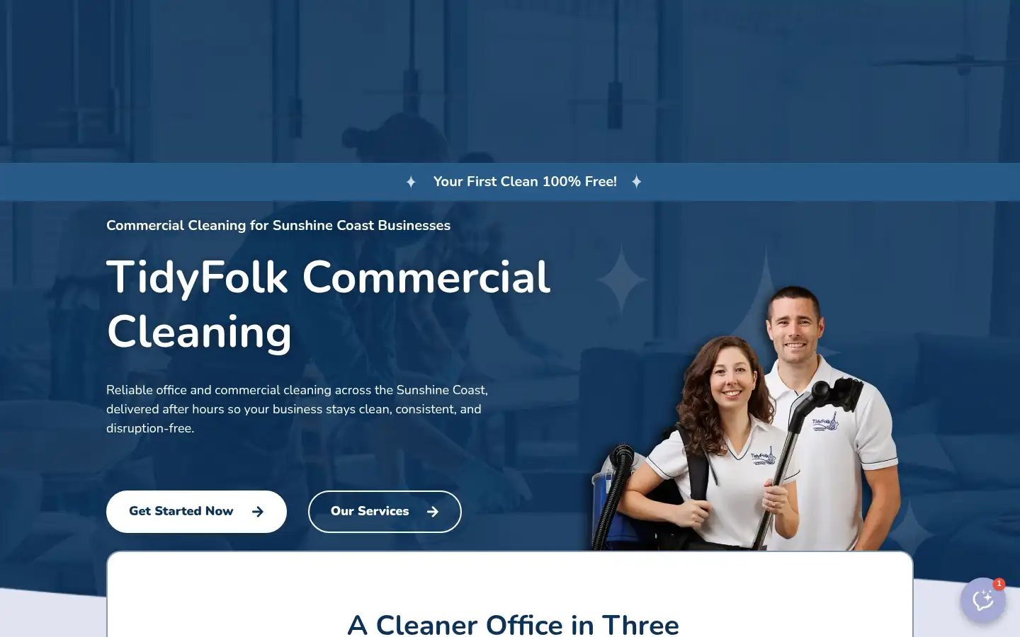 Screenshot of tidyfolkcleaning.com.au