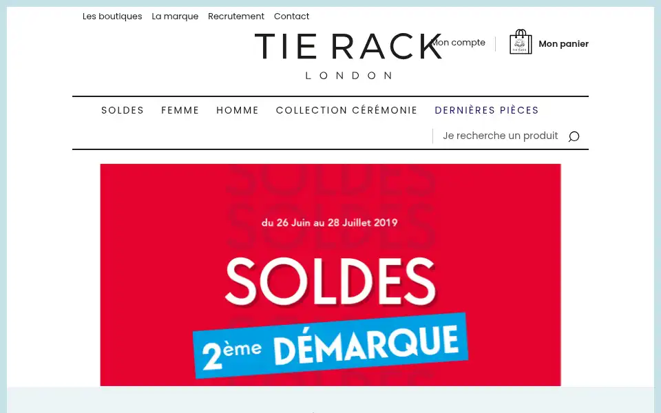 Screenshot of tie-rack.fr