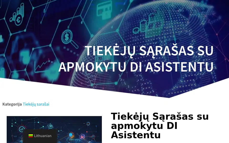 Screenshot of tiekejai.eu