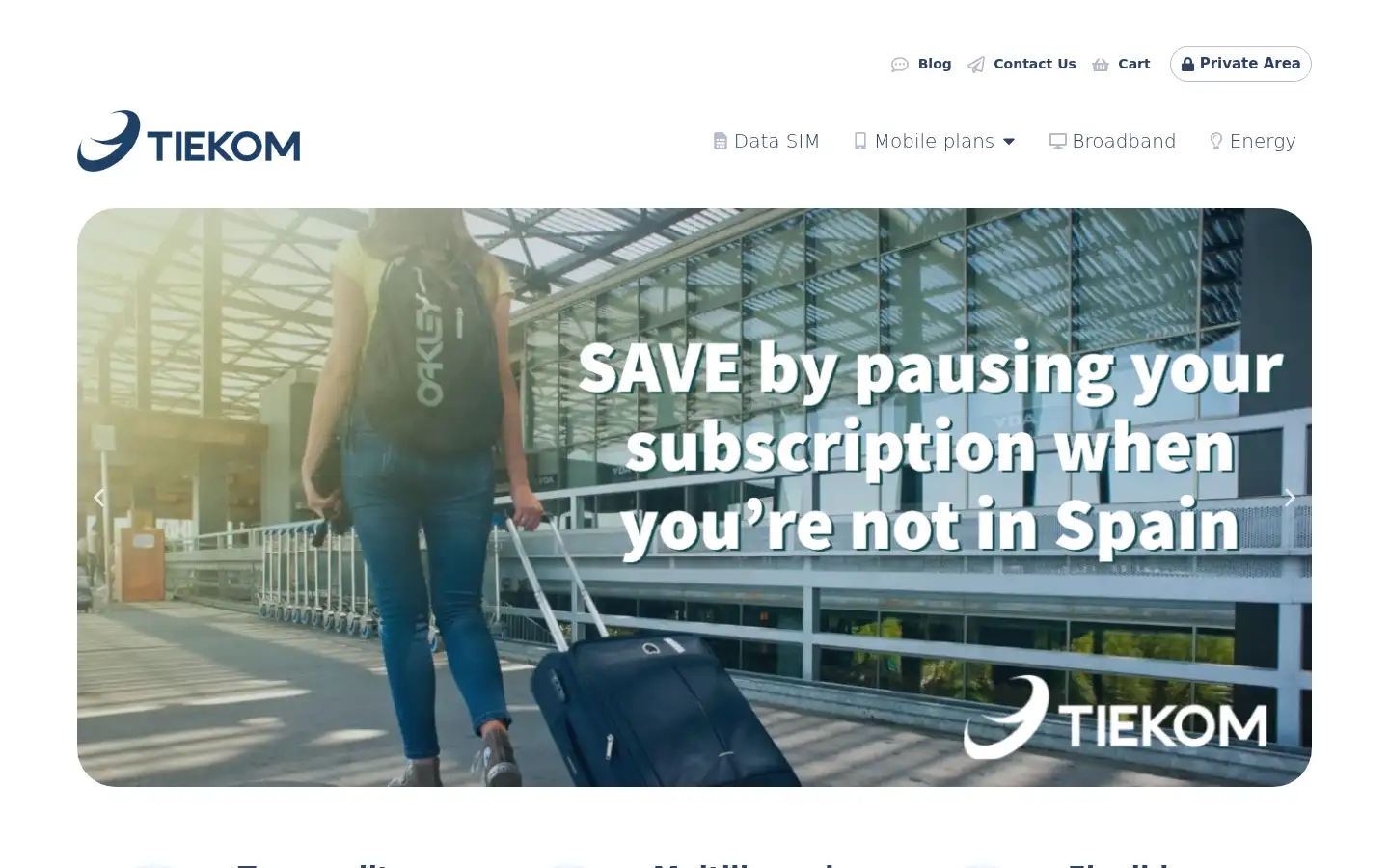 Screenshot of tiekom.com