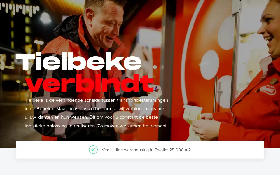 Screenshot of tielbeke.nl