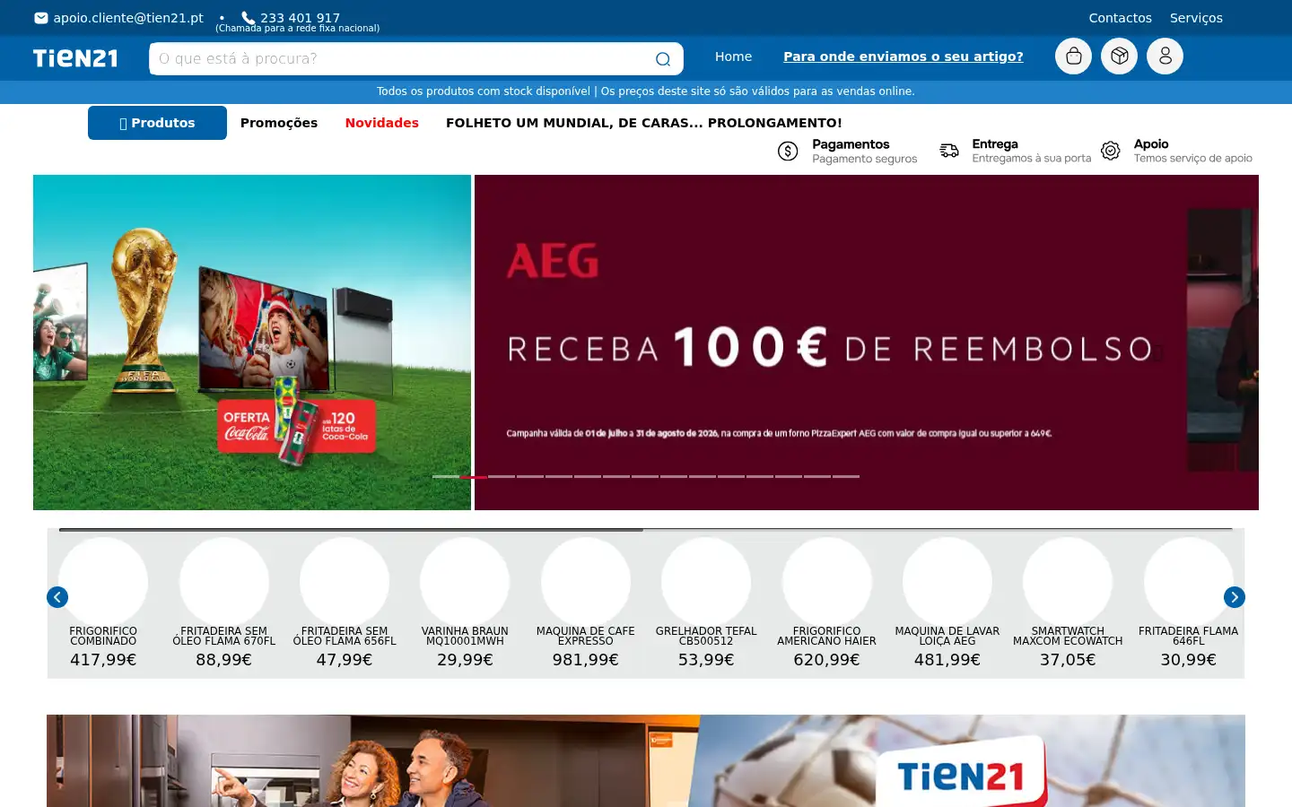 Screenshot of tien21.pt