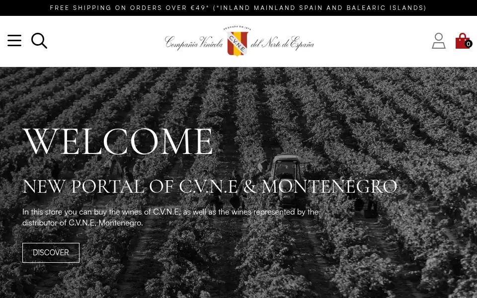 Screenshot of tienda.cvne.com
