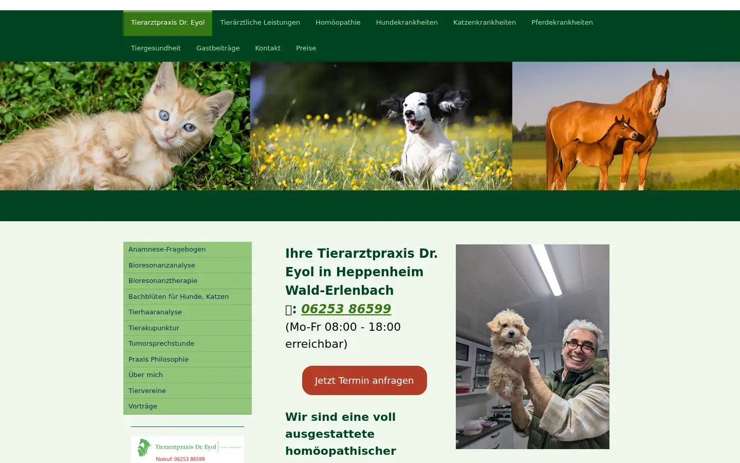 Screenshot of tierarzt-homoeopathie.de