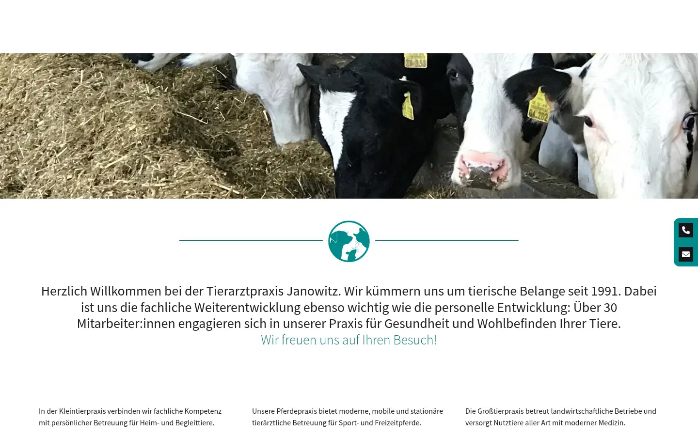 Screenshot of tierarztpraxis-janowitz.de