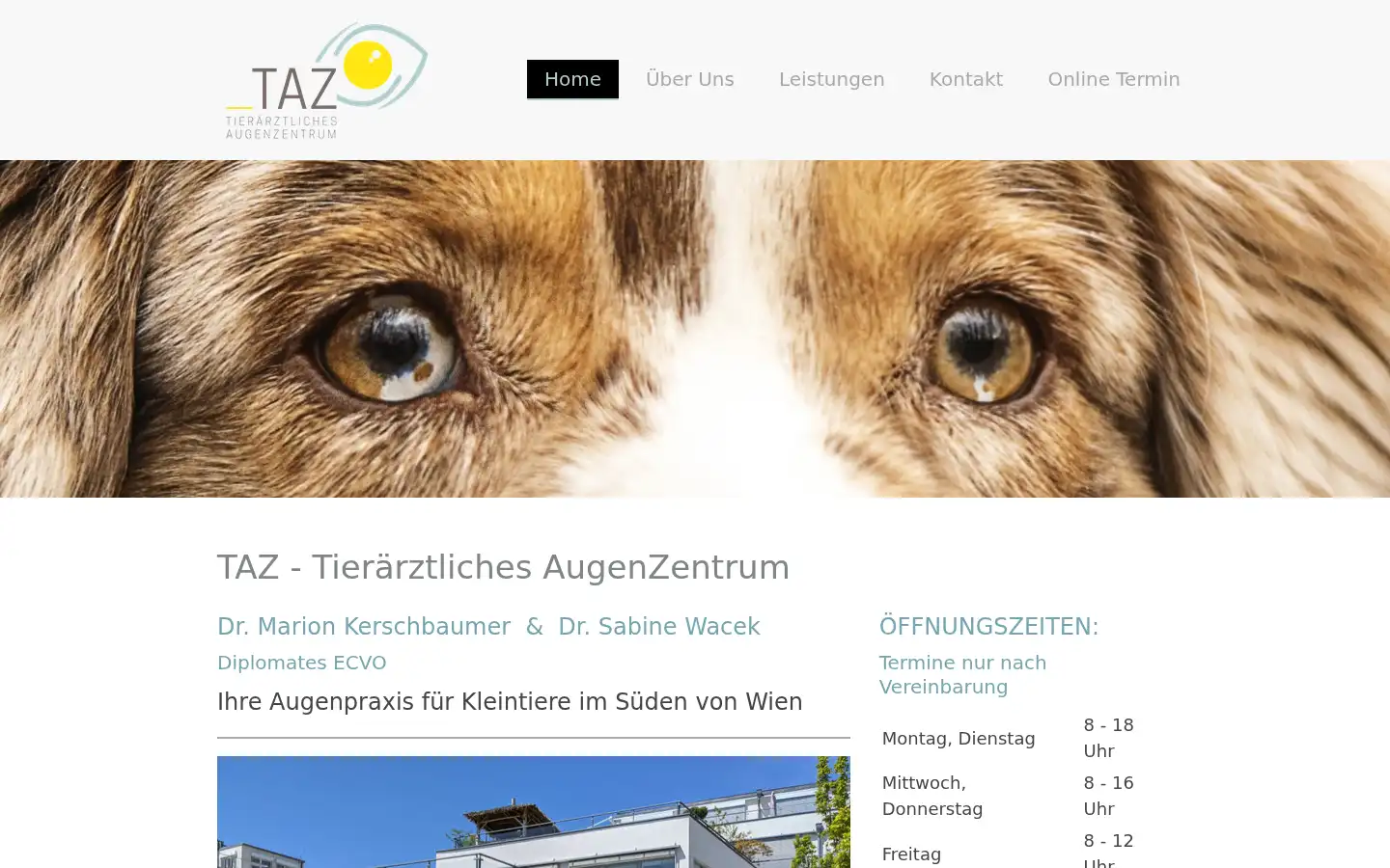 Screenshot of tieraugen.at