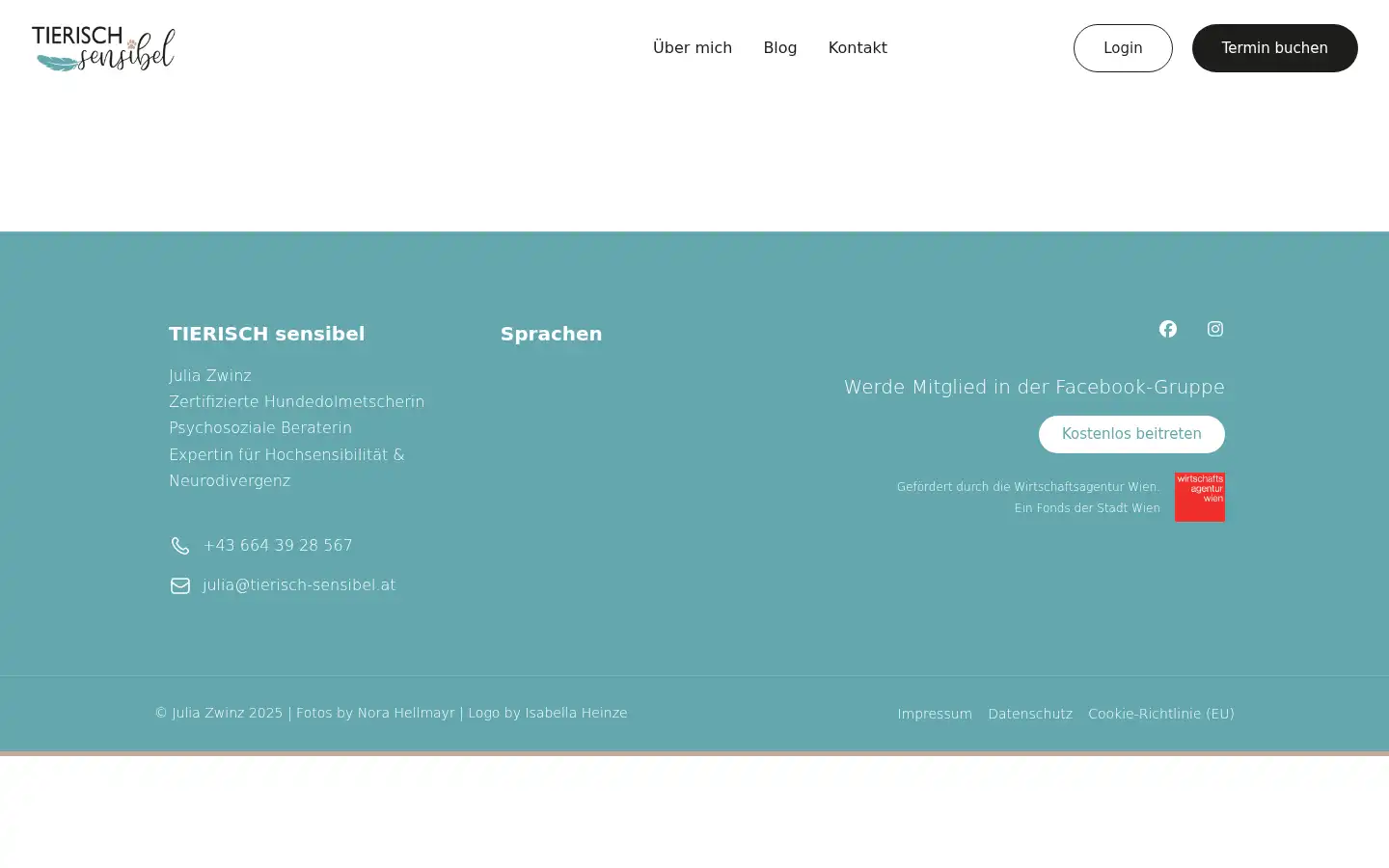 Screenshot of tierisch-sensibel.at
