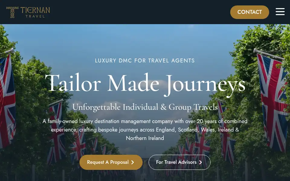 Screenshot of tiernantravel.com