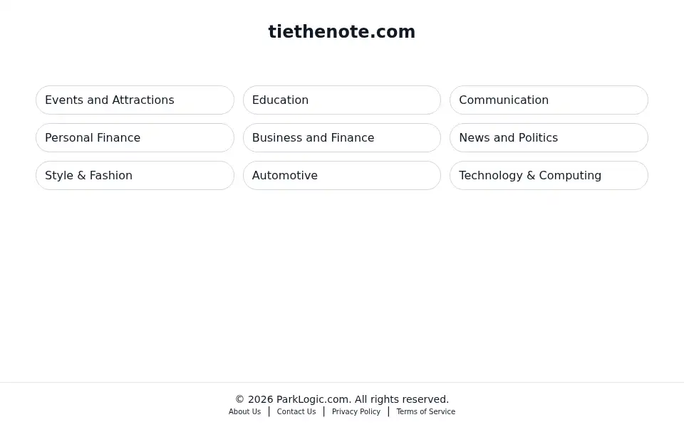 Screenshot of tiethenote.com