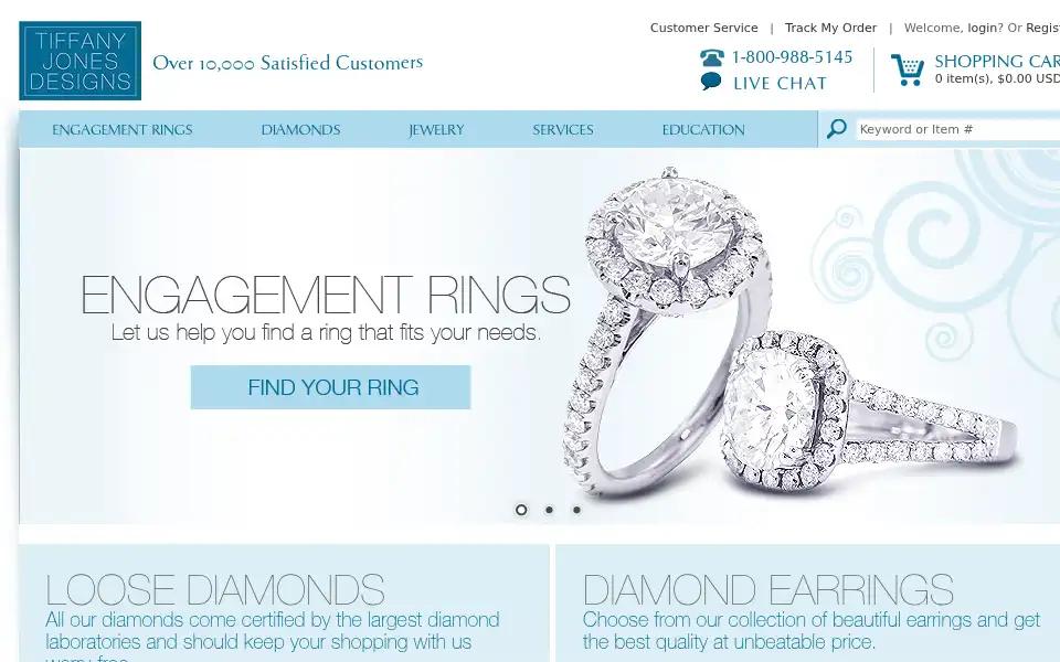 Screenshot of tiffanyjonesdesigns.com