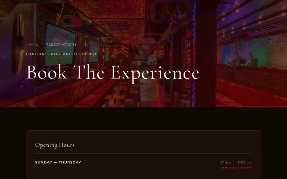 Screenshot of tigerbayshisha.co.uk